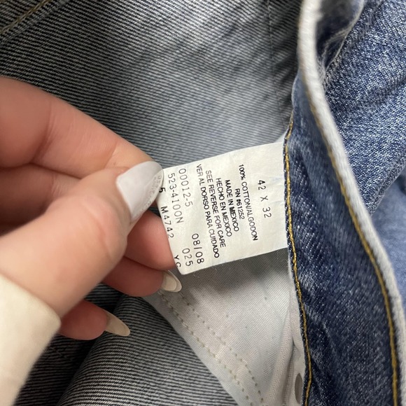 Vintage Arizona Jean Company Jeans Mens 42x32 Relaxed Stone Wash Denim Tapered - Picture 6 of 14